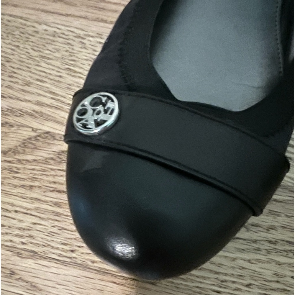 Coach Black Ballet Flats with Logo Accent - Picture 2 of 7